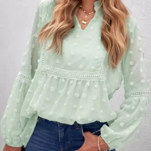 New Swiss dot babydoll top - Picture 10 of 15